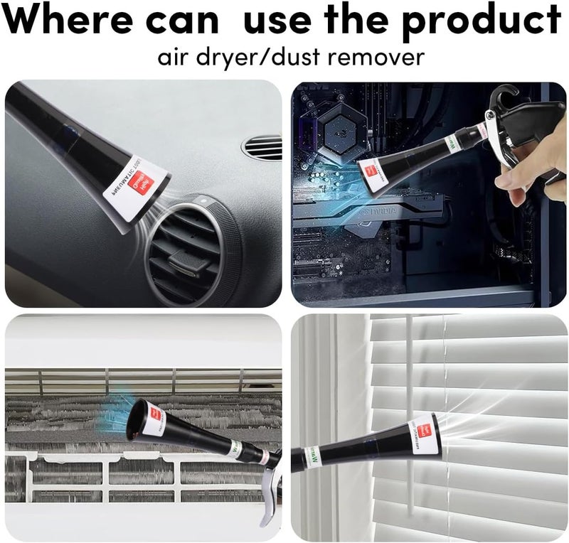 ANABIUP Tornado Air Blow Gun for Car Detailing - High Pressure Dry Cleaning Gun with Brass Nozzle, Quickly Blasts Dust & Dirt, Works with Air Compressor - Image 2
